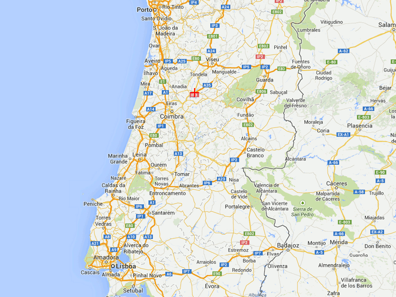 Map of Central Portugal